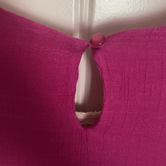 Magenta Crochet Detail Dress - Picture 6 of 7